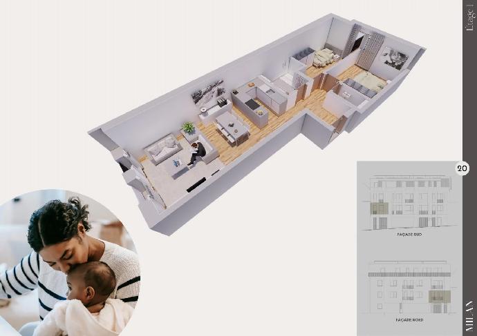 Appartement de 2 chambres à vendre à Steinfort dans la Résid